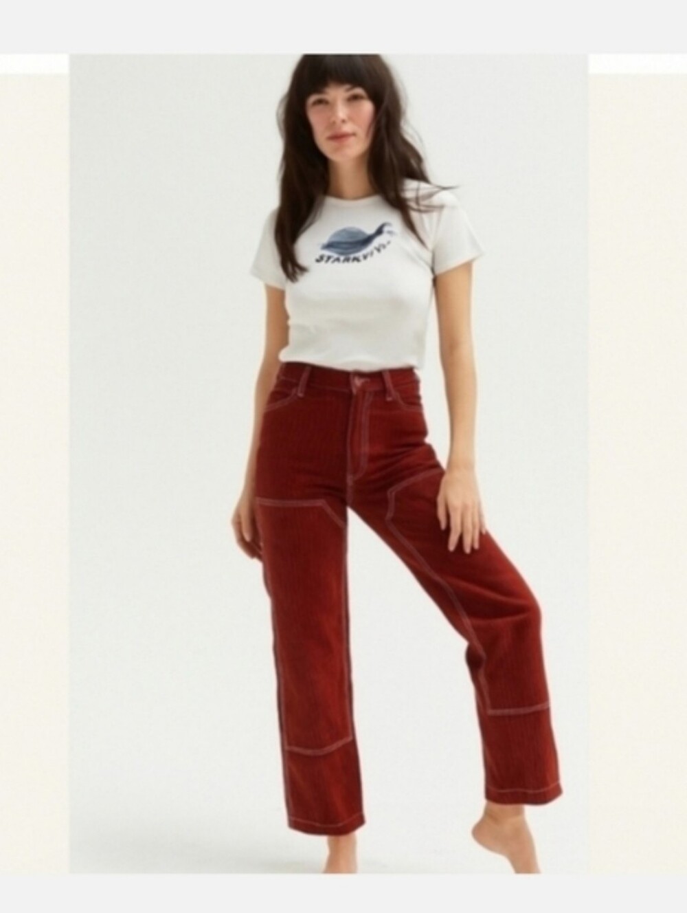 LYKKE WULLF WORKWEAR STRIPED JEANS